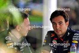 (L to R): Christian Horner (GBR) Red Bull Racing Team Principal and Sergio Perez (MEX) Red Bull Racing. 07.06.2024. Formula 1 World Championship, Rd 9, Canadian Grand Prix, Montreal, Canada, Practice Day.