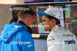 (L to R): Gaetan Jego, Williams Racing Race Engineer and Logan Sargeant (USA) Williams Racing. 07.06.2024. Formula 1 World Championship, Rd 9, Canadian Grand Prix, Montreal, Canada, Practice Day.
