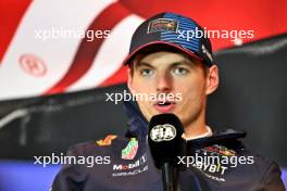 Max Verstappen (NLD) Red Bull Racing in the post race FIA Press Conference. 09.06.2024. Formula 1 World Championship, Rd 9, Canadian Grand Prix, Montreal, Canada, Race Day.