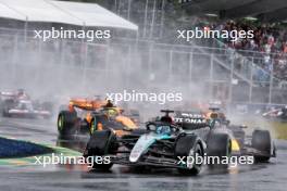George Russell (GBR) Mercedes AMG F1 W15 leads at the start of the race. 09.06.2024. Formula 1 World Championship, Rd 9, Canadian Grand Prix, Montreal, Canada, Race Day.