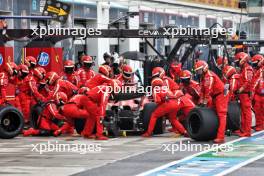 Charles Leclerc (MON) Ferrari SF-24 makes a pit stop. 09.06.2024. Formula 1 World Championship, Rd 9, Canadian Grand Prix, Montreal, Canada, Race Day.