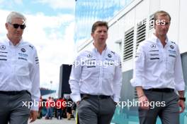 (L to R): Matthew Savage, Dorilton Capital Chairman - Williams Racing Director with James Vowles (GBR) Williams Racing Team Principal and James Matthews (GBR) Eden Rock Group CEO - Williams Racing Board Member. 08.06.2024. Formula 1 World Championship, Rd 9, Canadian Grand Prix, Montreal, Canada, Qualifying Day.
