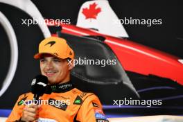 Lando Norris (GBR) McLaren in the post qualifying FIA Press Conference. 08.06.2024. Formula 1 World Championship, Rd 9, Canadian Grand Prix, Montreal, Canada, Qualifying Day.