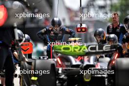 Sergio Perez (MEX) Red Bull Racing RB20 practices a pit stop. 08.06.2024. Formula 1 World Championship, Rd 9, Canadian Grand Prix, Montreal, Canada, Qualifying Day.