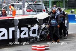 A tec pro barrier damaged during a support race. 09.06.2024. Formula 1 World Championship, Rd 9, Canadian Grand Prix, Montreal, Canada, Race Day.