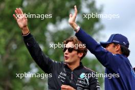(L to R): George Russell (GBR) Mercedes AMG F1 and Alexander Albon (THA) Williams Racing on the drivers' parade. 09.06.2024. Formula 1 World Championship, Rd 9, Canadian Grand Prix, Montreal, Canada, Race Day.