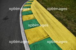 Circuit atmosphere - kerb painted yellow and green in tribute to Ayrton Senna. 06.06.2024. Formula 1 World Championship, Rd 9, Canadian Grand Prix, Montreal, Canada, Preparation Day.