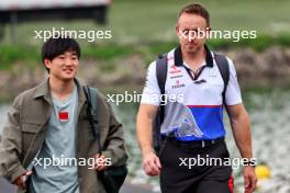 Yuki Tsunoda (JPN) RB (Left). 06.06.2024. Formula 1 World Championship, Rd 9, Canadian Grand Prix, Montreal, Canada, Preparation Day.