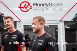 Kevin Magnussen (DEN) Haas F1 Team with team mate Nico Hulkenberg (GER) Haas F1 Team. 06.06.2024. Formula 1 World Championship, Rd 9, Canadian Grand Prix, Montreal, Canada, Preparation Day.