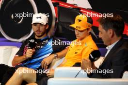 (L to R): Pierre Gasly (FRA) Alpine F1 Team and Oscar Piastri (AUS) McLaren in the FIA Press Conference. 06.06.2024. Formula 1 World Championship, Rd 9, Canadian Grand Prix, Montreal, Canada, Preparation Day.