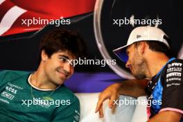 (L to R): Lance Stroll (CDN) Aston Martin F1 Team and Pierre Gasly (FRA) Alpine F1 Team in the FIA Press Conference. 06.06.2024. Formula 1 World Championship, Rd 9, Canadian Grand Prix, Montreal, Canada, Preparation Day.