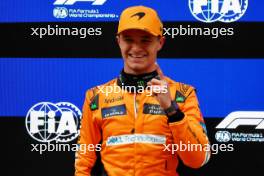 Lando Norris (GBR) McLaren celebrates pole position in Sprint qualifying parc ferme. 19.04.2024. Formula 1 World Championship, Rd 5, Chinese Grand Prix, Shanghai, China, Sprint Qualifying Day.