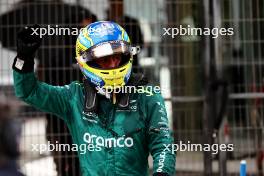 Fernando Alonso (ESP) Aston Martin F1 Team celebrates third position in Sprint qualifying parc ferme. 19.04.2024. Formula 1 World Championship, Rd 5, Chinese Grand Prix, Shanghai, China, Sprint Qualifying Day.