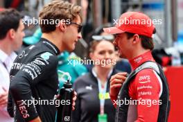 (L to R): George Russell (GBR) Mercedes AMG F1 and Charles Leclerc (MON) Ferrari on the grid. 21.04.2024. Formula 1 World Championship, Rd 5, Chinese Grand Prix, Shanghai, China, Race Day.