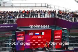 The podium: Lando Norris (GBR) McLaren, second; Max Verstappen (NLD) Red Bull Racing, race winner; Sergio Perez (MEX) Red Bull Racing, third; Paul Monaghan (GBR) Red Bull Racing Chief Engineer. 21.04.2024. Formula 1 World Championship, Rd 5, Chinese Grand Prix, Shanghai, China, Race Day.