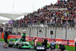 Zhou Guanyu (CHN) Sauber C44 in parc ferme. 21.04.2024. Formula 1 World Championship, Rd 5, Chinese Grand Prix, Shanghai, China, Race Day.