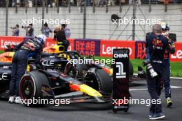 Race winner Max Verstappen (NLD) Red Bull Racing RB20 and Sergio Perez (MEX) Red Bull Racing in parc ferme. 21.04.2024. Formula 1 World Championship, Rd 5, Chinese Grand Prix, Shanghai, China, Race Day.