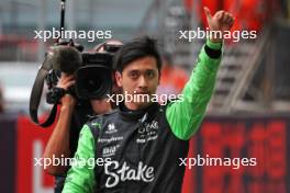 Zhou Guanyu (CHN) Sauber in parc ferme. 21.04.2024. Formula 1 World Championship, Rd 5, Chinese Grand Prix, Shanghai, China, Race Day.
