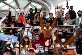 Circuit atmosphere - fans in the grandstand. 20.04.2024. Formula 1 World Championship, Rd 5, Chinese Grand Prix, Shanghai, China, Sprint and Qualifying Day.