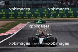 George Russell (GBR) Mercedes AMG F1 W15 sends sparks flying. 20.04.2024. Formula 1 World Championship, Rd 5, Chinese Grand Prix, Shanghai, China, Sprint and Qualifying Day.