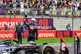 Race winner Max Verstappen (NLD) Red Bull Racing celebrates in Sprint parc ferme. 20.04.2024. Formula 1 World Championship, Rd 5, Chinese Grand Prix, Shanghai, China, Sprint and Qualifying Day.