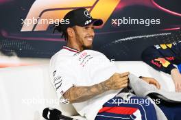 Lewis Hamilton (GBR) Mercedes AMG F1 in the post Sprint FIA Press Conference.