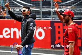 (L to R): Esteban Ocon (FRA) Alpine F1 Team and Pierre Gasly (FRA) Alpine F1 Team on the drivers' parade. 21.04.2024. Formula 1 World Championship, Rd 5, Chinese Grand Prix, Shanghai, China, Race Day.