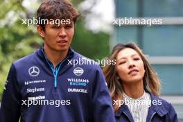 Muni Lily He (CHN) Professional Golfer with boyfriend Alexander Albon (THA) Williams Racing. 21.04.2024. Formula 1 World Championship, Rd 5, Chinese Grand Prix, Shanghai, China, Race Day.