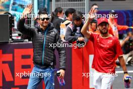 (L to R): Esteban Ocon (FRA) Alpine F1 Team and Pierre Gasly (FRA) Alpine F1 Team on the drivers' parade. 21.04.2024. Formula 1 World Championship, Rd 5, Chinese Grand Prix, Shanghai, China, Race Day.