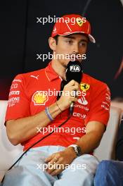 Charles Leclerc (MON) Ferrari in the FIA Press Conference. 18.04.2024. Formula 1 World Championship, Rd 5, Chinese Grand Prix, Shanghai, China, Preparation Day.