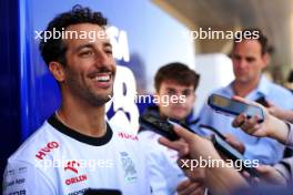 Daniel Ricciardo (AUS) RB with the media. 18.04.2024. Formula 1 World Championship, Rd 5, Chinese Grand Prix, Shanghai, China, Preparation Day.