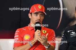 Charles Leclerc (MON) Ferrari in the FIA Press Conference. 18.04.2024. Formula 1 World Championship, Rd 5, Chinese Grand Prix, Shanghai, China, Preparation Day.