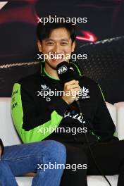 Zhou Guanyu (CHN) Sauber in the FIA Press Conference. 18.04.2024. Formula 1 World Championship, Rd 5, Chinese Grand Prix, Shanghai, China, Preparation Day.