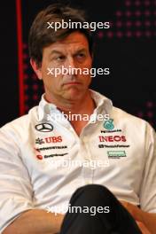 Toto Wolff (GER) Mercedes AMG F1 Shareholder and Executive Director in the FIA Press Conference. 21.06.2024 Formula 1 World Championship, Rd 10, Spanish Grand Prix, Barcelona, Spain, Practice Day.