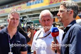 Dr Helmut Marko (AUT) Red Bull Motorsport Consultant and Ralf Schumacher (GER) on the grid. 23.06.2024. Formula 1 World Championship, Rd 10, Spanish Grand Prix, Barcelona, Spain, Race Day.