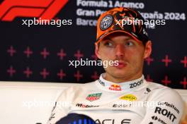 Max Verstappen (NLD) Red Bull Racing in the post race FIA Press Conference. 23.06.2024. Formula 1 World Championship, Rd 10, Spanish Grand Prix, Barcelona, Spain, Race Day.