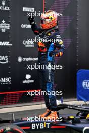 Race winner Max Verstappen (NLD) Red Bull Racing celebrates in parc ferme. 23.06.2024. Formula 1 World Championship, Rd 10, Spanish Grand Prix, Barcelona, Spain, Race Day.