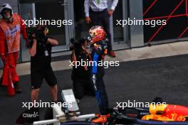 Race winner Max Verstappen (NLD) Red Bull Racing RB20 celebrates in parc ferme. 23.06.2024. Formula 1 World Championship, Rd 10, Spanish Grand Prix, Barcelona, Spain, Race Day.