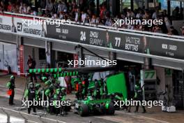 Zhou Guanyu (CHN) Sauber C44 makes a pit stop. 23.06.2024. Formula 1 World Championship, Rd 10, Spanish Grand Prix, Barcelona, Spain, Race Day.