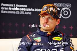 Max Verstappen (NLD) Red Bull Racing in the post qualifying FIA Press Conference. 22.06.2024. Formula 1 World Championship, Rd 10, Spanish Grand Prix, Barcelona, Spain, Qualifying Day.