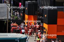 A fire in the McLaren motorhome is tended to by fire fighters. 22.06.2024. Formula 1 World Championship, Rd 10, Spanish Grand Prix, Barcelona, Spain, Qualifying Day.