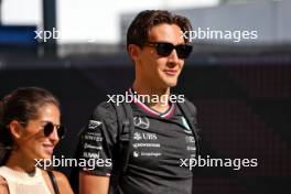 George Russell (GBR) Mercedes AMG F1 with his girlfriend Carmen Montero Mundt. 22.06.2024. Formula 1 World Championship, Rd 10, Spanish Grand Prix, Barcelona, Spain, Qualifying Day.