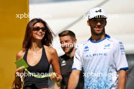 Pierre Gasly (FRA) Alpine F1 Team with his girlfriend Kika Cerqueira Gomes (POR). 22.06.2024. Formula 1 World Championship, Rd 10, Spanish Grand Prix, Barcelona, Spain, Qualifying Day.