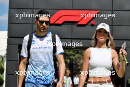 Esteban Ocon (FRA) Alpine F1 Team with his girlfriend Flavy Barla (FRA). 22.06.2024. Formula 1 World Championship, Rd 10, Spanish Grand Prix, Barcelona, Spain, Qualifying Day.
