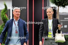 (L to R): David Coulthard (GBR) Channel 4 F1 Commentator with his girlfriend Sigrid Silversand (SWE). 23.06.2024. Formula 1 World Championship, Rd 10, Spanish Grand Prix, Barcelona, Spain, Race Day.