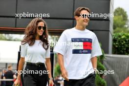(L to R): Carmen Montero Mundt with her boyfriend George Russell (GBR) Mercedes AMG F1. 23.06.2024. Formula 1 World Championship, Rd 10, Spanish Grand Prix, Barcelona, Spain, Race Day.