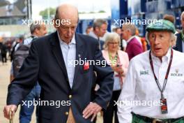 (L to R): HRH Prince Edward, The Duke of Kent (GBR), with Jackie Stewart (GBR). 05.07.2024. Formula 1 World Championship, Rd 12, British Grand Prix, Silverstone, England, Practice Day.