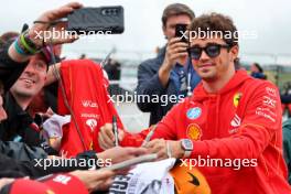 Charles Leclerc (MON) Ferrari with fans. 05.07.2024. Formula 1 World Championship, Rd 12, British Grand Prix, Silverstone, England, Practice Day.