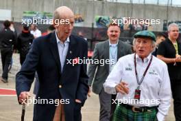 (L to R): HRH Prince Edward, The Duke of Kent (GBR) with Jackie Stewart (GBR). 05.07.2024. Formula 1 World Championship, Rd 12, British Grand Prix, Silverstone, England, Practice Day.