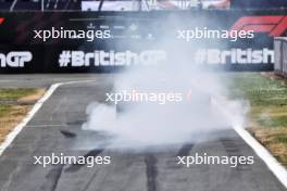 Lando Norris (GBR) McLaren MCL38 locks up under braking entering the pit lane. 05.07.2024. Formula 1 World Championship, Rd 12, British Grand Prix, Silverstone, England, Practice Day.